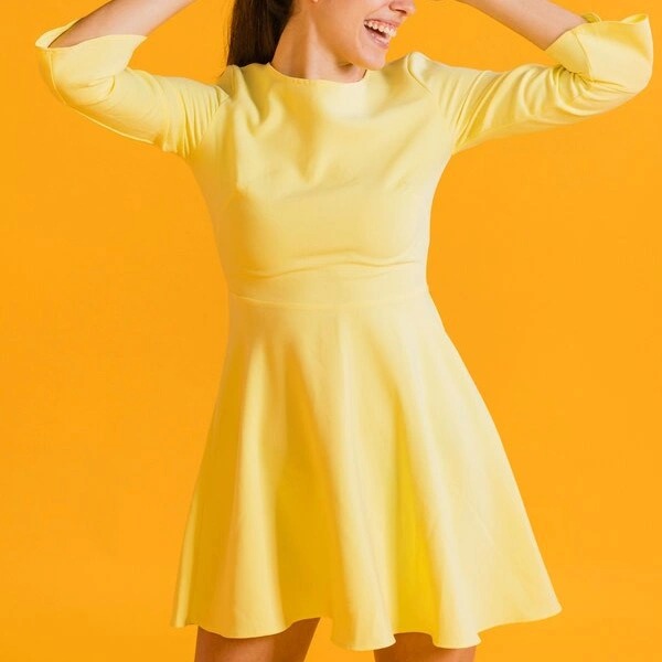 Yellow Spotlight Elegant Dress